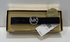 NWT 98 Michael Kors Belt 25MM PAVE LOGO NEW IN BOX BLACK Size L/XL