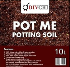 DIVCHI 10L Multi‑Purpose Potting Soil Compost  for Indoor Outdoor Plants & Seeds 0.91 per litre