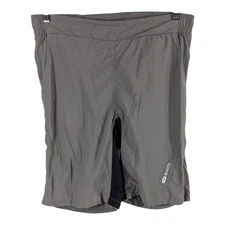 Sugoi Cycling Lined Shorts Cargo Mens Medium Gray Padded Nylon Pockets