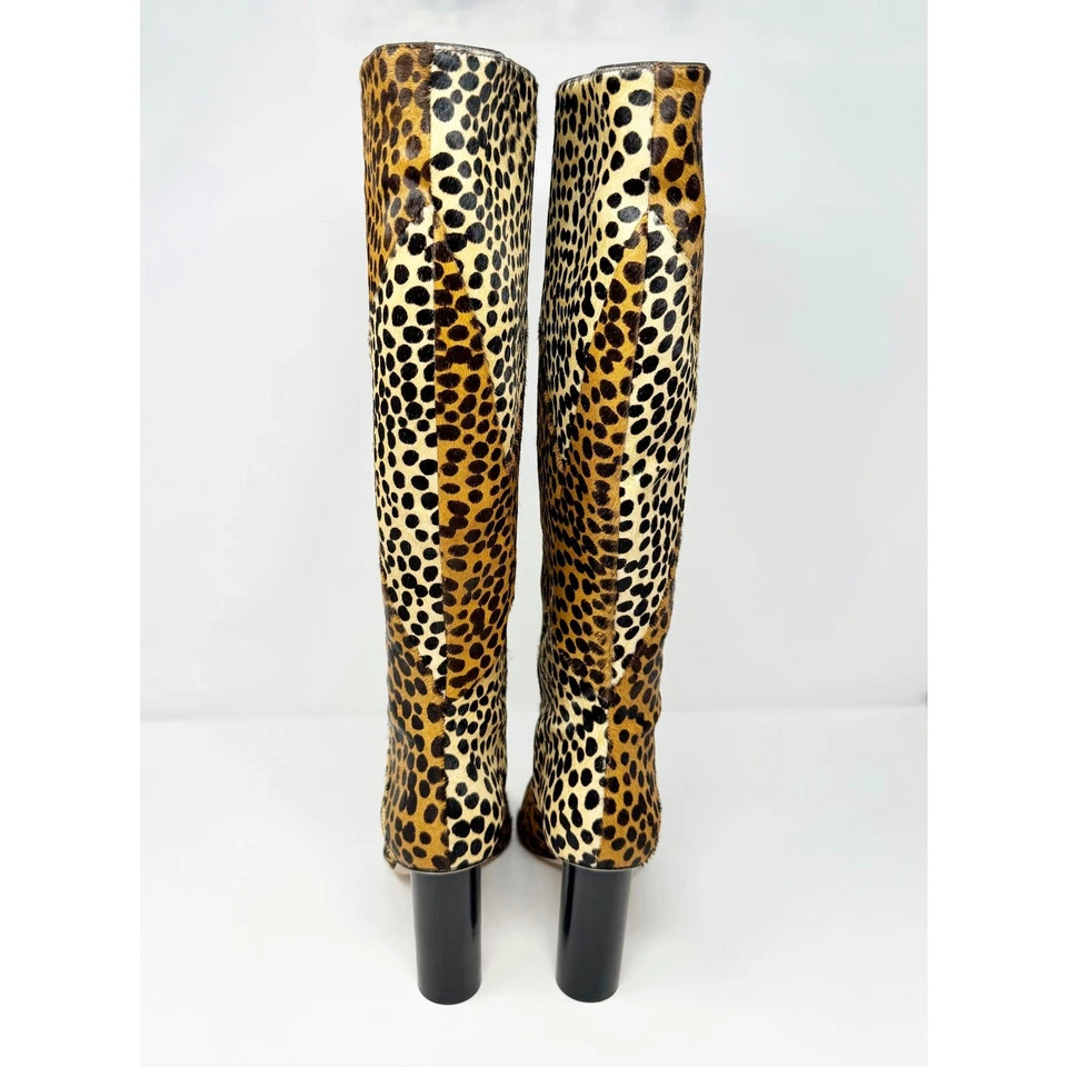 Ulla Johnson Jerri Knee High Cheetah Print Calf Cowhide Leather Hair Boots EU 40 - Image 3 of 4