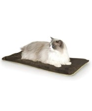 NEW K H Pet Products 3291 Thermo-Kitty Heated Pet Mat Mocha 12.5" x 25"