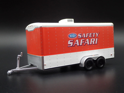 #ad NHRA ENCLOSED CAR TOY HAULER TRAILER W OPENING DOOR 1:64 SCALE DIORAMA MODEL $11.99