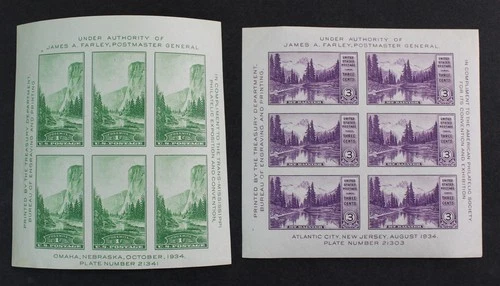 CKStamps: US Stamps Collection Scott#750 Lightly Crease, 751 Mint NH OG