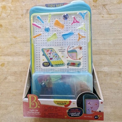 B Toys Light-Up Marble Drop & Peg Art Playset, Educational STEM, Kids 4+, NEW