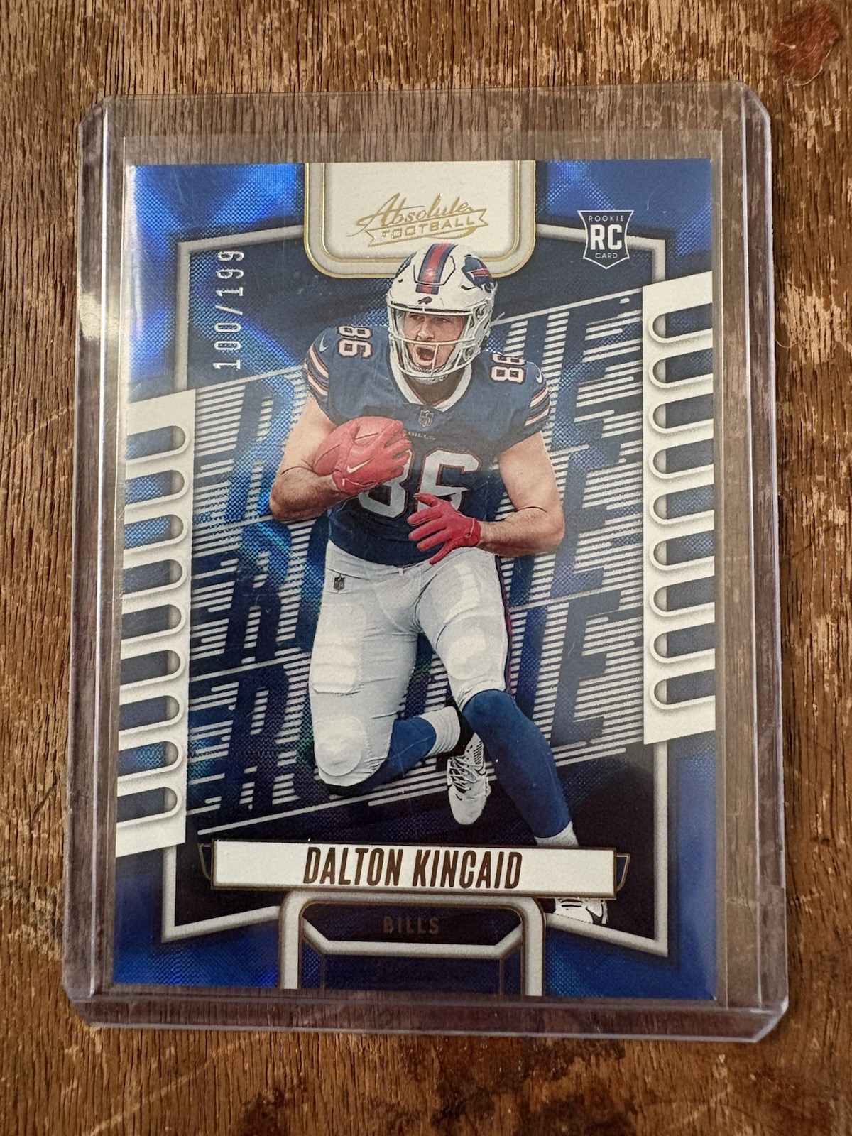 Dalton Kincaid 2023 Panini Absolute #113 Blue Diamond Prizm Rookie Card /199