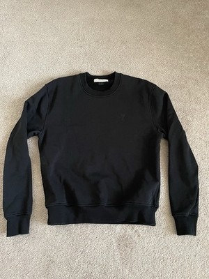 Ami Paris de Coeur Black Sweater Mens Size Small