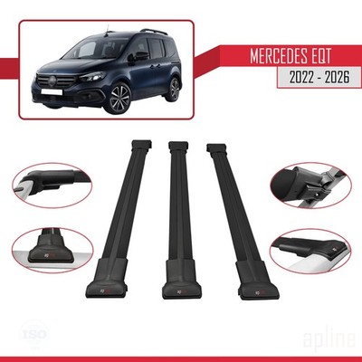 Für Mercedes EQT / Citan W420 FLY Model Dachträger Schwarz Aluminium 3 Stangen