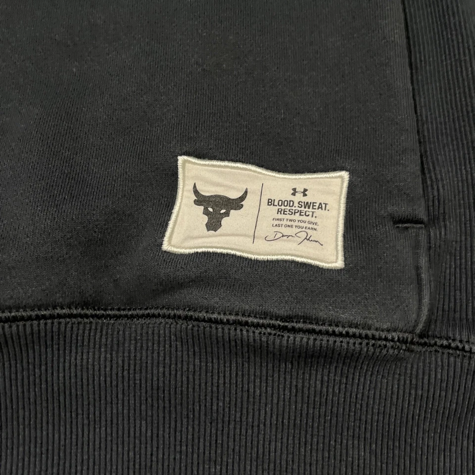 Sudadera Project Rock Adulto Grande Negra Sudadera con Capucha Under Armour Logo Para Hombre Foto 2 de 4