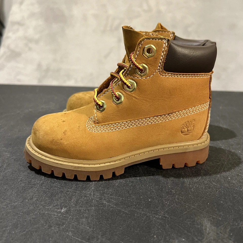 Botas Timberland Niño Pequeño Talla 8c Trigo Nubuck 6 Pulgadas Clásicas Cuello Acolchado Trabajo Foto 3 de 4