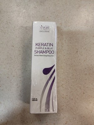 VITAMINS hair cosmetics Keratin Purple & Blue Shampoo -8.5 Oz - New