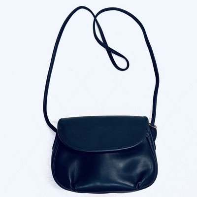 Vintage Blue Leather Crossbody Bag 10'' x 7'' by Partners from Mervyn's