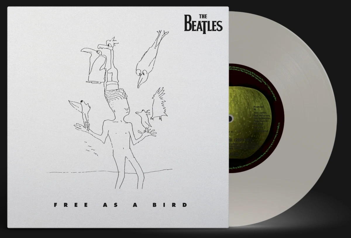 JAPAN 7" MILK WHITE VINYL WITH INSERT FREE AS BIRD REAL LOVE THE BEATLES 2025