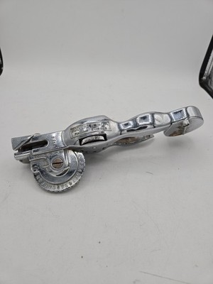 Vintage Dymo-Mite Tapewriter Metal Label Maker Embosser Chrome