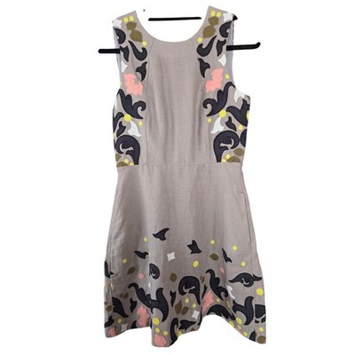 Banana Republic Heritage Linen Embroidered Shift Dress Unique Party Preppy