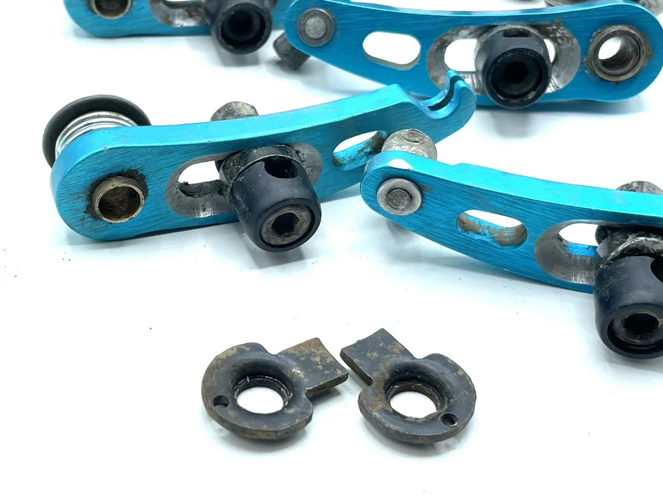 Juego de frenos voladizos para bicicleta de montaña Tektro vintage turquesa anodizado Foto 4 de 4