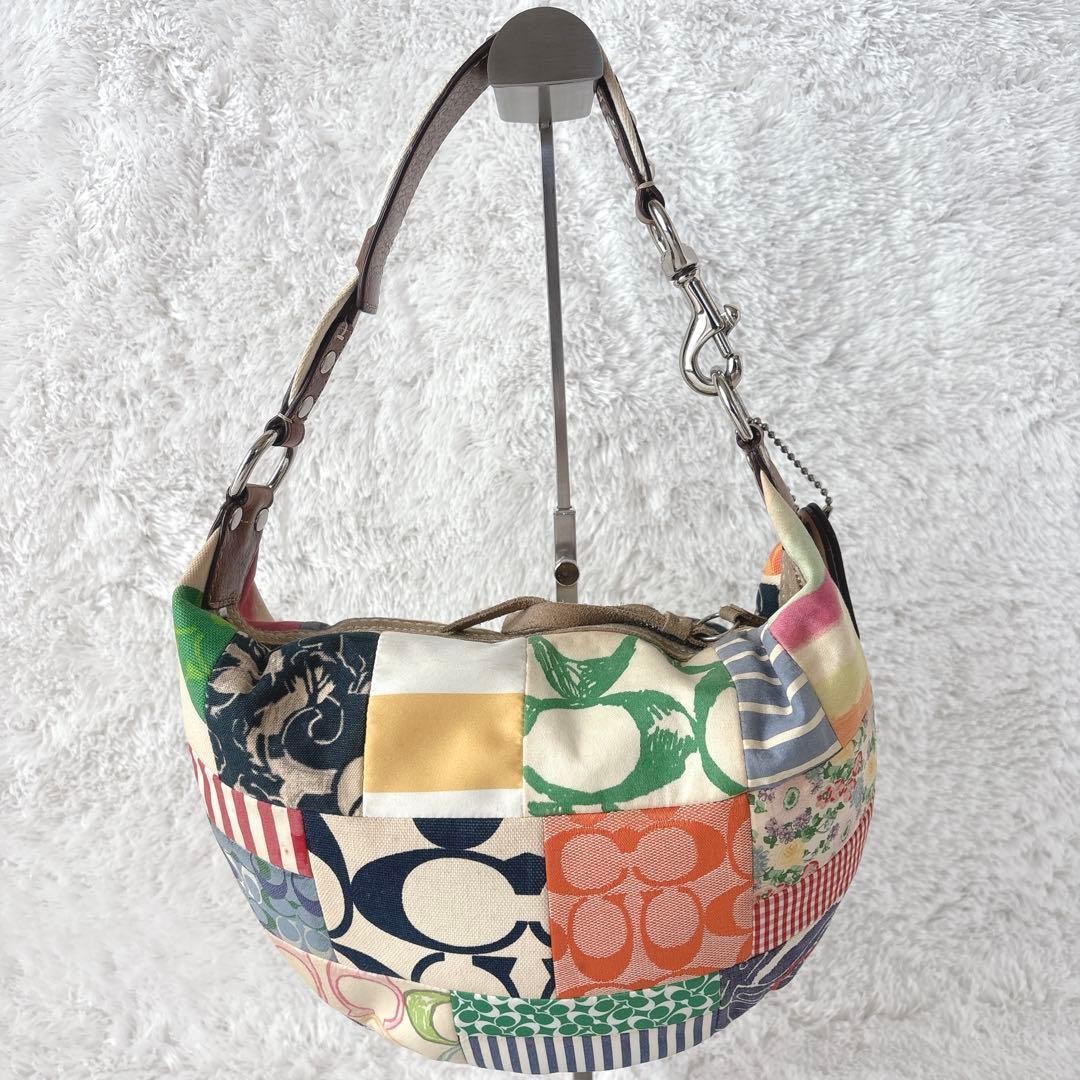 COACH Patchwork Hobo One Shoulder Bag Multi Color… - image 16