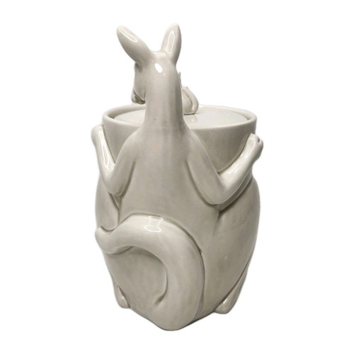 Fitz And Floyd Ceramic Kangaroo Cookie Jar With Lid Vintage Canister Kitchen HTF - Picture 4 of 9