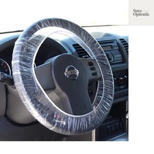 Steering Wheel Protector Clear Plastic Cover Disposable Pack of 100 Universal...