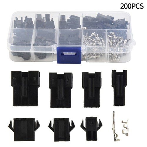 Cable Dupont-Kabelverbinder Kit JST-2.54 MM Noir Ensemble 2/3/4/5-polig Prise - Foto 2 di 12