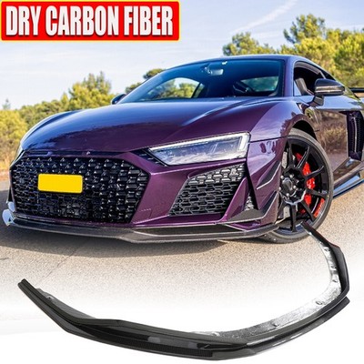 For Audi R8 GT V10 2022-2024 DRY CARBON FIBER Front Bumper Lip Spoiler Splitter