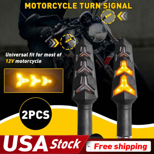 Motorcycle LED Turn Signals Lights Flowing For Kawasaki Ninja 500R 250R 650 650R
