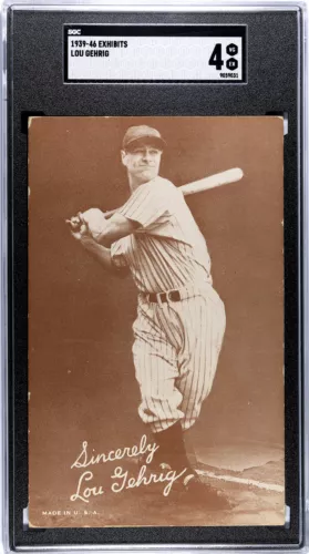 1939-46 EXHIBITS LOU GEHRIG SGC 4 9059031 SINCERELY