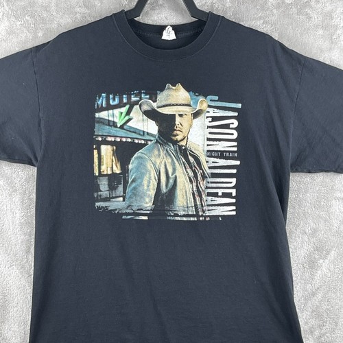 Jason Aldean The Night Train Tour T-Shirt Black Size Large USA Concert - Picture 2 of 9