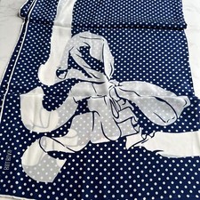 Vintage Bill Blass Silk Scarf, Deadstock Navy Polka Dot, Made for Baar  Beards
