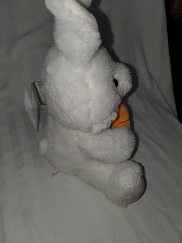 White Plush Bunny Rabbit - Stuffed Animal 12" Plush with Carrot - Picture 6 of 7