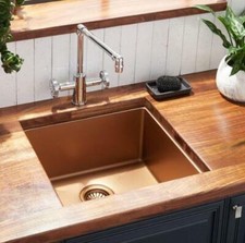 Signature Hardware 19" ATLAS STAINLESS STEEL UNDERMOUNT PREP SINK - BRONZE