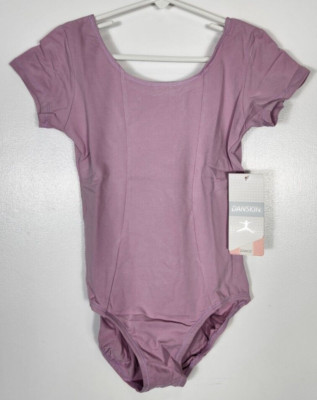 Danskin Dance Girls Size Large (12-14) Lavender Princess Seam SS Leotard