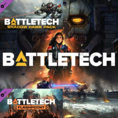 BattleTech: DLC Flashpoint +Shadow Hawk Pack: PC Steam Key (Message Delivery)