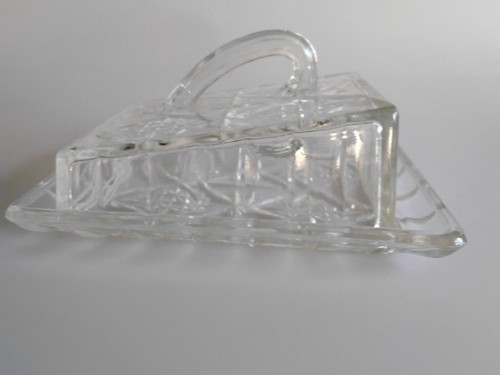 Vintage Bagley's Pressed Glass Cheese Dish 1950's Kitchenalia - Picture 2 of 7