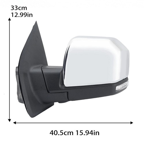 Power Side Mirror For Ford F150 2015-2021 Left W/Camera Blind Spot Heated Chrome - Picture 5 of 17