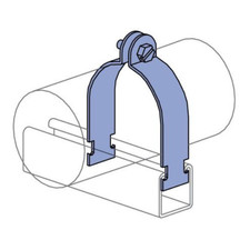 Unistrut P1117-SS, 2", 2.375" Od, Stainless Steel, 2-Piece, Conduit Clamp, 1Pc