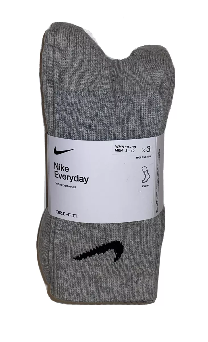 Gray nike top crew socks