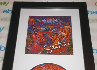 Santana Supernatural CD サイン入り CARLOS SANTANA SIGNED & FRAMED SUPERNATURAL CD DISPLAY AUTOGRAPH