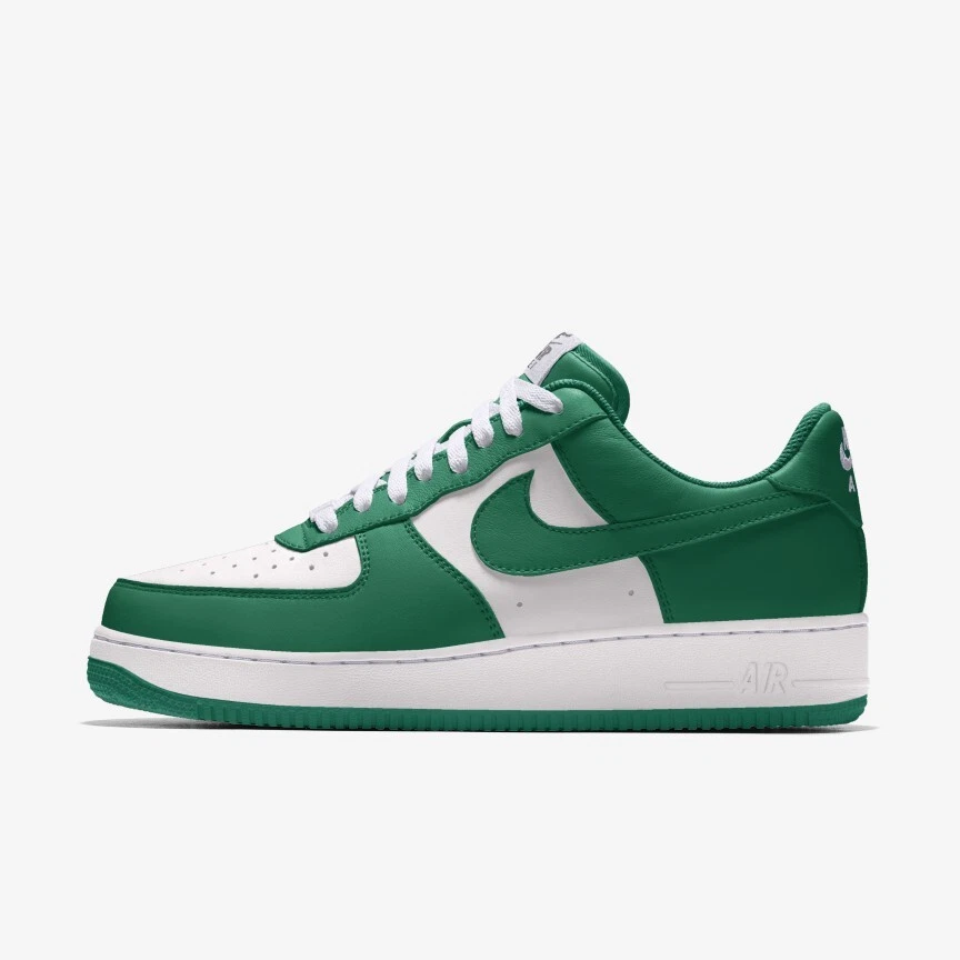 Nike Air Force 1 Low Leather Green Swoosh Malachite White Lucky Green All  Sizes.