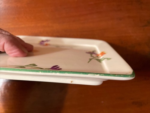 Royal Winton Grimwades Floral W/ Green Trim Cheese Tray With Lid, England - Picture 7 of 9