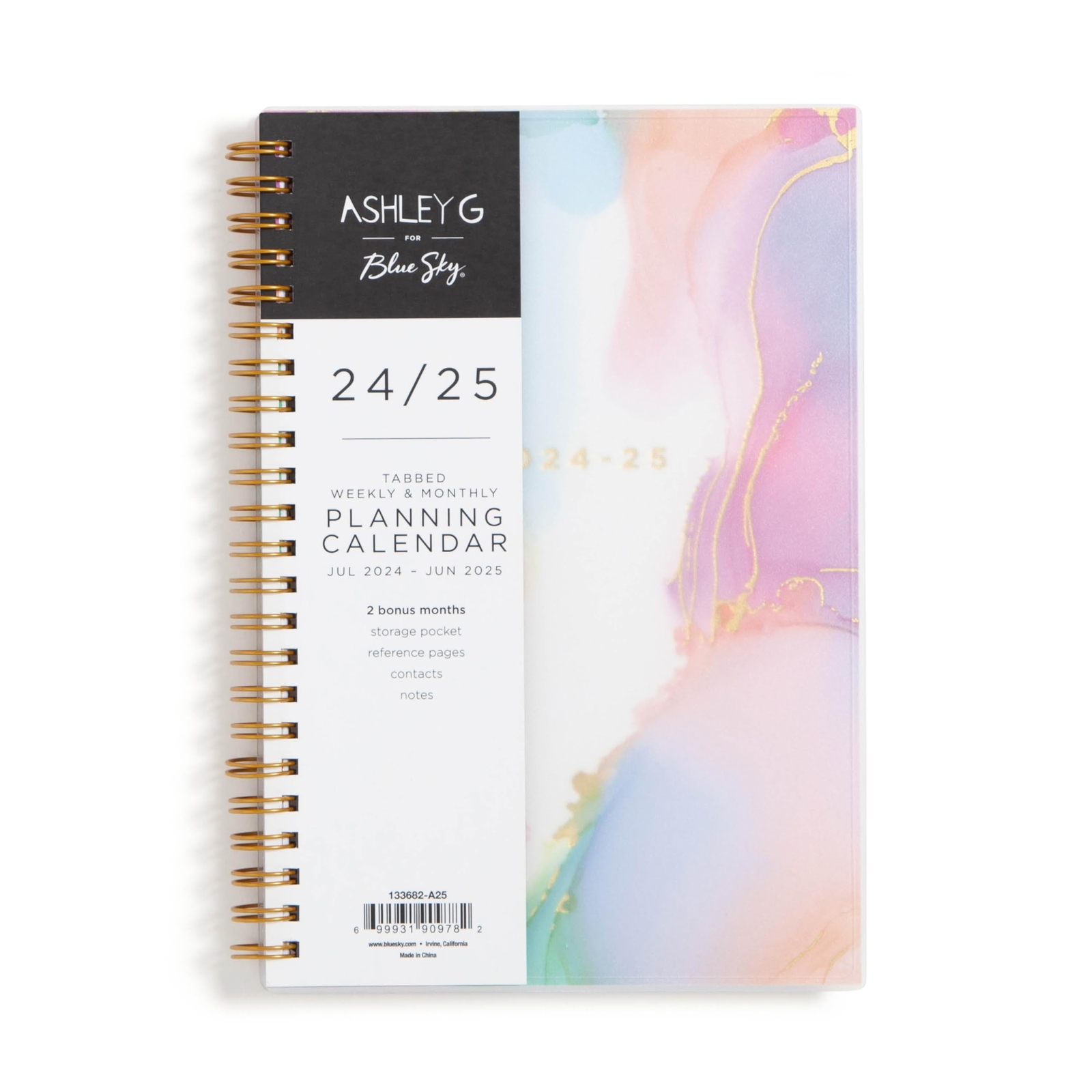 Blue Sky Ashley G for 2024-2025 Academic Year Weekly and Monthly Planner 5” x...