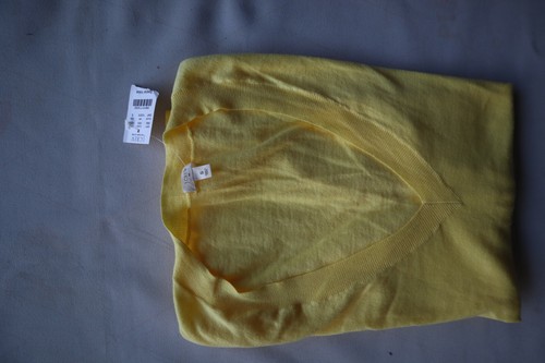 Neu mit Etikett gelber leichter Pullover V-Ausschnitt J CREW LS Small - Bild 2 von 4