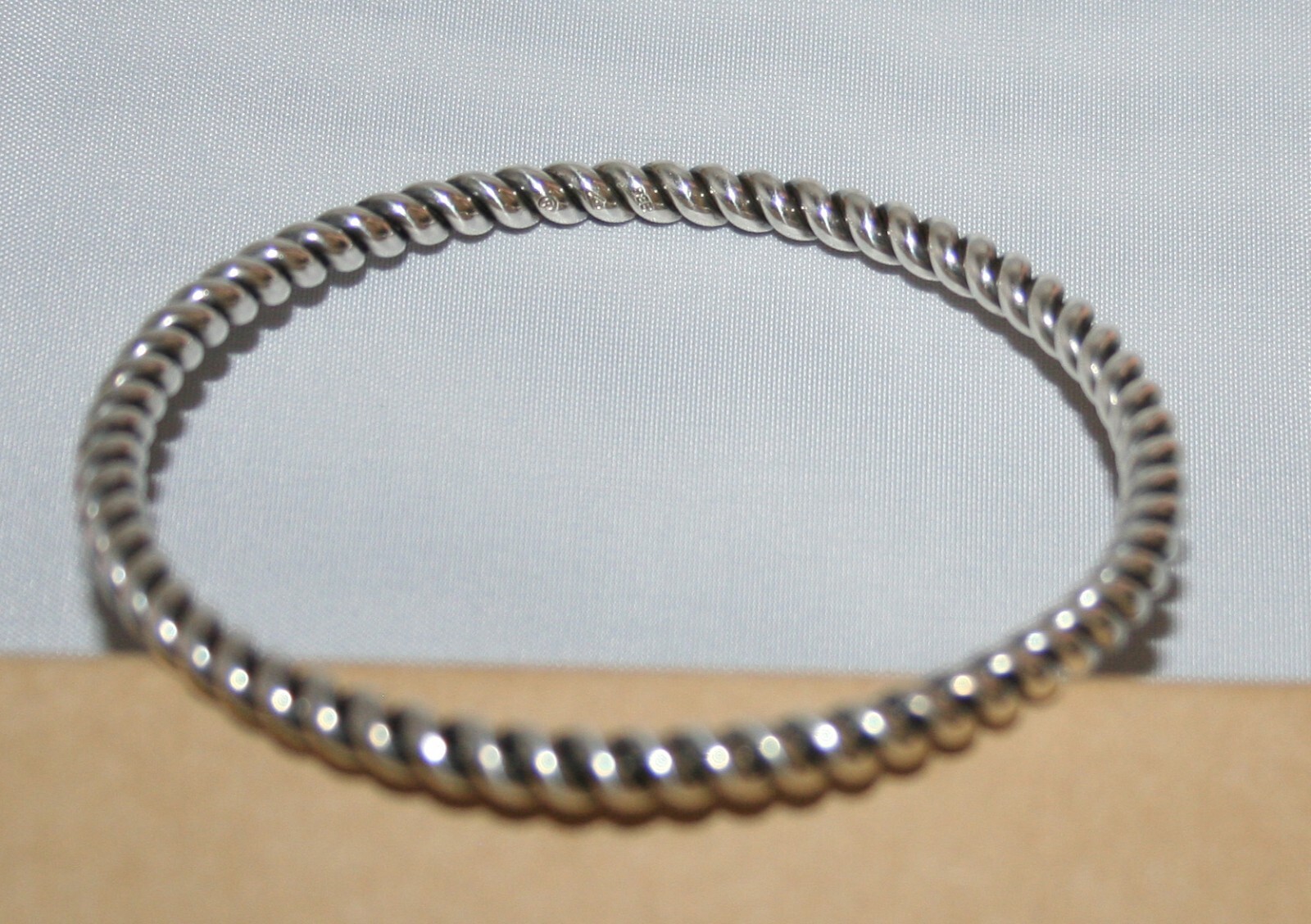 Silpada Silver Solid Oxidized Twisted Rope Bangle… - image 6