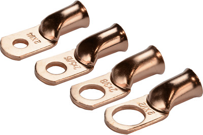 TEMCo Bare Copper Lug Ring Terminals Battery Wire Welding Cable AWG