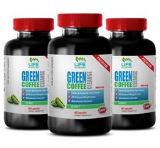 powerful antioxidant - Green Coffee Cleanse 400mg - 100% pure CGA 3 Bottles