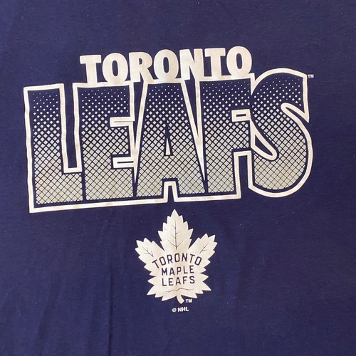 toronto-maple-leafs-t-shirt-size-2xl-xxl-nhl-hockey-graphic-logo-blue