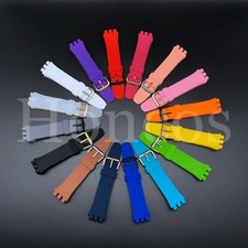 20 MM Colorful Silicone Rubber Watch Band Strap Fits For Swatch X Three Notches