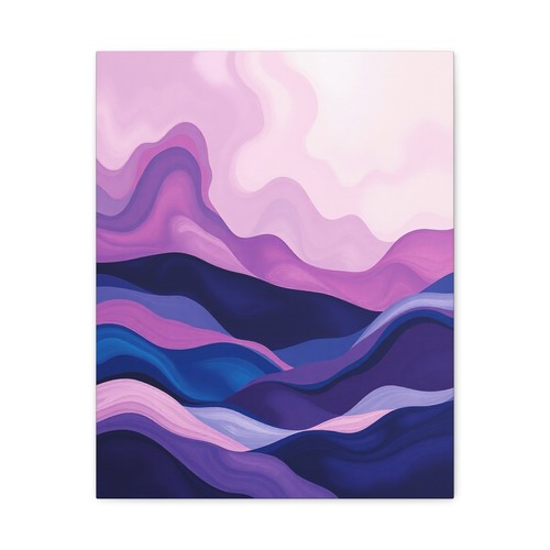 Abstract Minimalist landscape rolling hills print Matte Canvas, Stretched, 1.25" - Picture 6 of 25