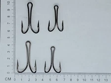 50pcs Double Hook Open Shank Frog Hook High Carbon Steel Split Shank