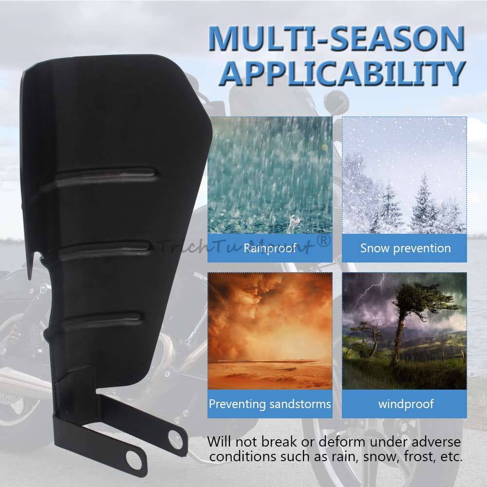 New Style Matte Black Hand Guards For Harley Touring Dyna Softail Honda Yamaha