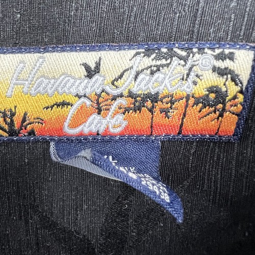 Havana Jack Cafe Mens Hawaiian Floral Print 100% Silk Casual Camp Shirt XL Black - Picture 5 of 5